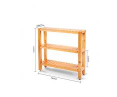 WCUI The Rack Of The Crevice, étagère de livres Rack en trois couches Racks de salle de bain Canapé Armoire latérale Cadre d'angle Bois simple 56 * 15 * 62cm Sélectionner ( Couleur : #1 )