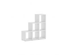 Regalraum - Système d'étagères adaptable Boon - 82 Tailles | 3x3 Escalier 110x110x33 cm (HxLxP) - blanc