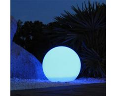 Lumisky 303092 Contemporain Boule Sphère Lumineuse sans Fil + Télécommande avec LED à Économie dÉnergie Polyéthylène Epais Multi colore Autonome 60 x 60 x 60 cm