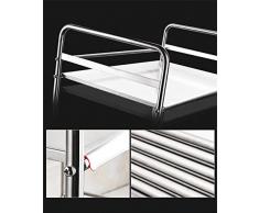 M-Dish racks- Cuisine étagère polyvalente Racks de four à micro-ondes Acier inoxydable Ustensiles de cuisine Racks de stockage Porte-tourelle Étagères de four à trois couches étagères de rangement petite