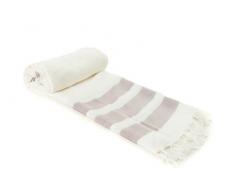 Turkish Emporium coton biologique et soie Fouta Drap de hammam Serviette de plage Nappe Jeté de canapé pestemal fouta