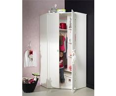SOLDES Alfred & Compagnie - Armoire d'angle blanc av/poignées