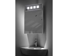 Armoire De Toilette D’Angle Alita Avec Prise Rasoir Et Capteur K145