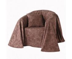 Jeté de canapé marron chocolat 180*270 cm pas cher FABRIQUE EN FRANCE