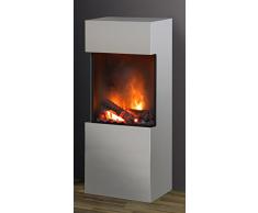 muenkel Design Flip Cheminée électrique Opti-Myst Heat : Inox, brossé - avec chauffage