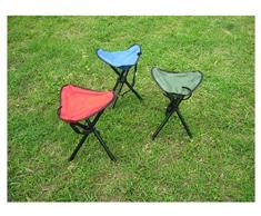 Tabouret pliable portable à l'air libre Trois tabouret de pêche pour fauteuil de pêche à l'oreille - Rouge, Bleu, Vert , Red