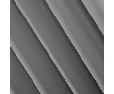 Rideaux Salon Occultants Unicolore à Oeillets,168×138cm(66" x 54"), Gris Foncé, 2 Pièces/ Isolant Thermique pour Chambre - de Ponydance