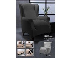 Ideal Textiles, stretch, Elastique, pour fauteuil à oreilles, lavable en machine, Noir