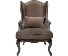 Fauteuil à oreilles Villa Grandfather Velours Kare Design