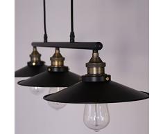 Coquimbo Rétro Pendentif Retractable Lustre Lampe réglable 3 Tête Hanging Lumière Style Grenier Vintage Plafonniers Fixations Lustre Sans Ampoule