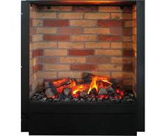 rubyfires Cheminée électrique Cheminée Cheminée électrique incluse umbau Cadiz utilisation Cheminée d'angle, Mystic Fires RF 20 mit Steindekor