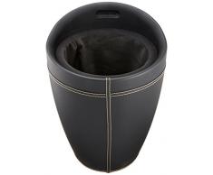 Wenko 21774100 Candy Tabouret de Douche Cuir Noir Dimensions 38,5 x 38,5 x 53,0 cm