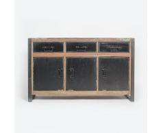Enfilade Métal et Bois 3 Portes 3 Tiroirs | MOX24