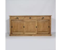 Enfilade bois massif 3 portes coulissantes 3 tiroirs | N220-Bois