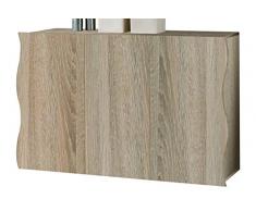 Onda 21061175 Enfilade 3 Portes Chêne Sonoma 40 x 130 x 82 cm