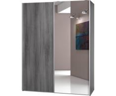 CS Schmalmöbel 75.571.074/43 Armoire à portes coulissantes Bois Chêne Argenté 61 x 150 x 193 cm