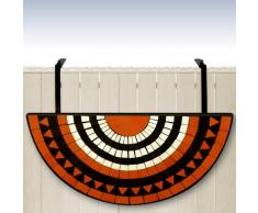 Table de balcon tablette suspendue 76 x 40cm en mosaique motif Roman Sun