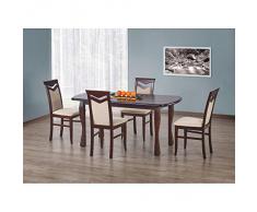 JUSThome Table de salle ? manger extensible Henryk en Bois Noyer (LxlxH): 160÷200/80/75 cm