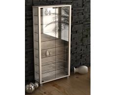 VCM 904121 Vitrosa Maxi Vitrine Mural Bois Blanc 118 x 59 x 18 cm