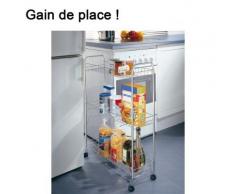 Etagère à roulettes - Slim Chrome