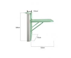 ZGW Table pliante Creative simple Casual tables en métal fer mallage balcon suspendu mur suspendu table pliante tables d'étude (3 couleurs en option) ( Couleur : Vert , taille : L*W*H: 73*53*64cm )