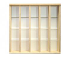 V58 - Vitrine murale 53 cm x 52 cm x 11 cm collection miniature collecteur tableau d'affichage train pion petit objet jouet enfant mini nain de jardin schtroumpf vitres en plexiglas clair meuble rangement étagère armoire placard