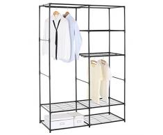 WOLTU SR0029 Penderie à vêtement ,Portant à vêtements Porte-manteau vêtements rack, 87x44,5x158cm,Gris