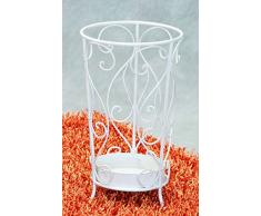 Porte-parapluie en métal Blanc diamètre 25 x hauteur 45 cm