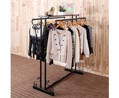 Penderie Dressing ARMOIRE Style Européen Magasin De Vêtements Présentoir De Fer Retro Do Old Double Row Vêtements Rack Femme Boutique ( Couleur : #3 )