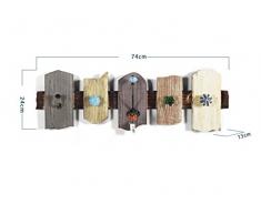 Global- Style Et Fer De Style Méditerranéen Matériau Rétro Décoration Branché / Mur Suspendu / Applique Murale / Porte-manteau ( taille : 74*13*24cm )