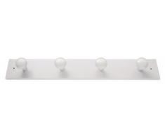 Valdomo 134/02 Porte-manteau mural, bois, blanc, 52 cm x 6 cm x 6,8 cm