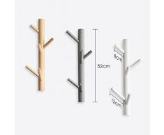 LM Pendentif En Bois Massif Suspension Suspendue Collier En Forme D'arbre Porte-manteau Multifonction 52cm Pin ( Couleur : Blanc )