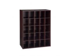 Armoire à chaussures rangement armoire de rangement cube, 25 Paire mural sol – Espresso Parfait.