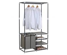 WOLTU SR0029-a Penderie à vêtement ,Portant à vêtements Porte-manteau vêtements rack, 87x44,5x158cm,Gris