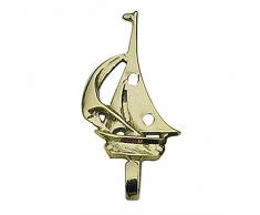 Porte-manteau mural en laiton déco marine - Bateau