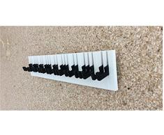 Porte Manteau Chapeau Luxe Design Loft Piano Musique Penderie Murale (Noir et Blanc, 80_cm)