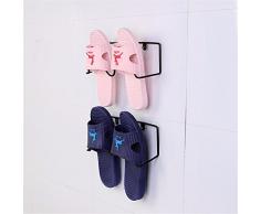 Pantoufles De Bain Rack Étagère À Chaussures Type Salle De Bain Simple Chaussure Rack Tenture Murale,Noir(3 Pieces),28*10*9