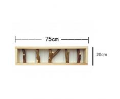 Cintre multifonction en bois massif haut de gamme Porte-manteau Branches D'arbre Crochet De Suspension Porte-gobelets Décoratifs Pour Chambre À Coucher Perruque de finition naturelle