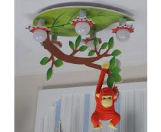 Mode Eclairage de plafond-WXP LXSEHN Creative Boys Girls Lustre Pour Chambre D'enfant Luminaires À LED Luminaires Chambre À Coucher Chambre À Coucher Lustres Luminaires intérieur-WXP ( Couleur : Remote control/Segmented )