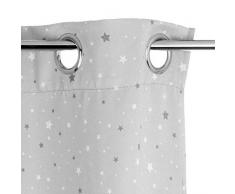 Rideau occultant Gris étoilé pour chambre enfant, L.260 x l.140 cm -PEGANE-