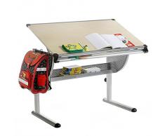 Bureau enfant FREDDY réglable en hauteur et plateau inclinable