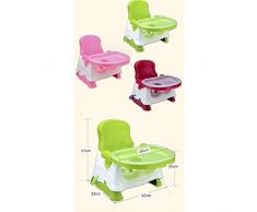 Accueil Monopoly Bébé Table à manger Chaise bébé multifonctions Chaise bébé Chaise pliante Portable ( couleur : Rose )