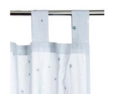 Rideau gris étoilé pour chambre enfant, L.260 x l.140 cm -PEGANE-