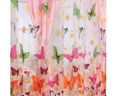 Design Original Rideau de Fenêtre avec Dessins des Papillons un parfait Cadeau pour vos Enfants Belle Décoration de la Chambre