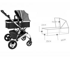 Anna Système de voyage pour poussette bébé Poussette bébé Chariot bébé Chariot élévateur haut de gamme Chaise pliante Peuvent s'entendre Can Sleep Can Sleep Cart Poussette réglable pour poussette
