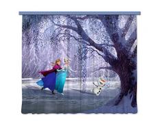AG design 4006/fCC xxl rideau voilage pour chambre d'enfant motif la reine des neiges disney
