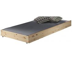 Vipack PIRB9010 Pino Lit Gigogne Pin Massif Nature 196 x 94 x 19,5 cm