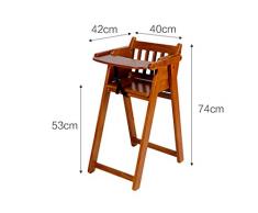 Chaise pour enfants en bois massif multifonction portable pliable peut être retourné chaise bébé