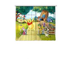AG design fCC xl/6309 rideau voilage pour chambre d'enfant motif winnie l'ourson de disney