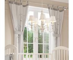 Baby Bedding Design Lot de 2 rideaux Motif Winnie l'ourson Gris